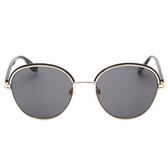 Marc Jacobs Womens Round Grey Lensed Black Gold Sunglasses Metal - One Size