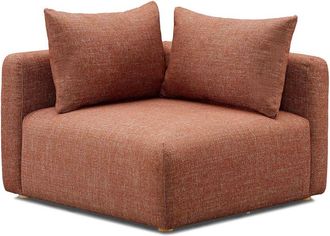 TOV Furniture Tov Furniture Hangover Sedona Red Textured Fabric Modular Corner Chair