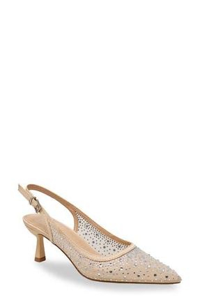 Chase + Chloe by Intouch Footwear Pointed Toe Slingback Pump in Beige at Nordstrom Rack, Size 5.5