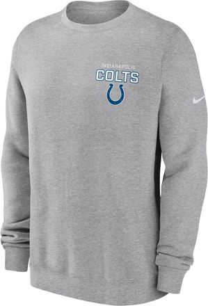 Nike Indianapolis Colts Draw Block Club Nike Mens NFL Pullover Crew in Grey | NKPV06G98-KU0