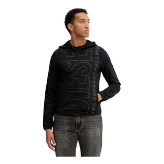 Diesel J-Andrew Jacket - Heren - Vesten met rits - Zwart - XL - Polyester - Hoodies & sweatvesten