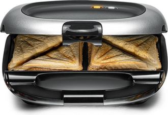 Rommelsbacher St 1000 Aparato Para S&aacute;ndwich Negro Y Plata