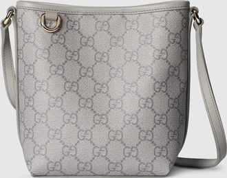 Gucci GG Emblem Nano Bucket Bag, Grey, GG Canvas