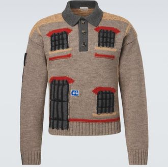 J.W.Anderson Embroidered wool polo sweater