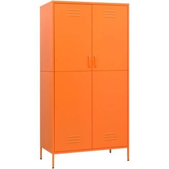 vidaXL Armario De Acero Naranja 90x50x180 Cm Vidaxl