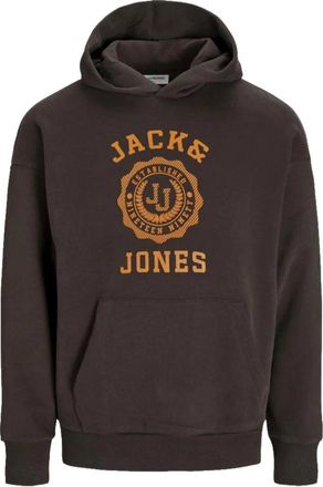 Jack & Jones Mulch Casual Hoodie Jjvicto Stijl - Heren - Hoodies - Bruin - S - Hoodies & sweatvesten