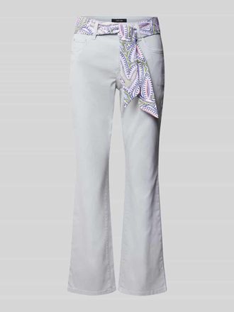 Marc Cain Hose mit Bindeg&uuml;rtel in Hellblau, Gr&ouml;&szlig;e 34