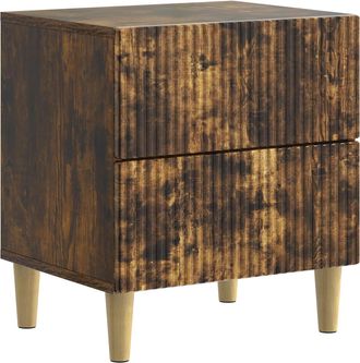 vidaXL Armario De Noche Roble Ahumado 43 X 34,5 X 48 Cm Vidaxl