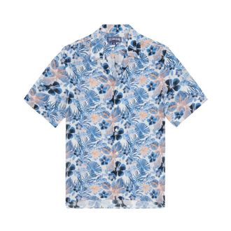 Vilebrequin Island Flowers Viscose Bowling Shirt - Heren - Korte mouwen Overhemden - Veelkleurig - 3XL - Overhemden