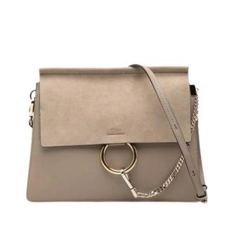 Chlo&eacute; Pre-owned Faye Crossbody Bag - Dames - Pre-owned - Beige - Maat: ONE Size Leer