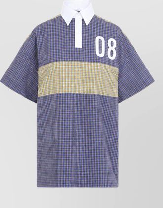 Moschino printed cotton oversized short-sleeve polo shirt