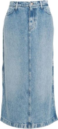 7 For All Mankind Jeansrok met hoge taille - Dames - Spijkerrokken - Blauw - W26 - Katoen - Rokken