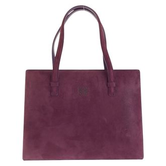 Loewe Gold Purple Suede Leather Handbag Shoulder Bag Tote Bag (Pre-Owned)