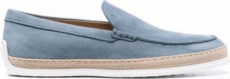 Tod's Sky Blue Slip-On Loafers