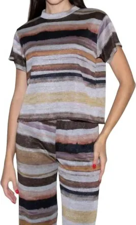 Starkx Jess Top In Multi Stripe
