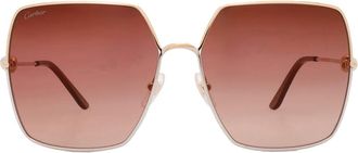Cartier Brown Square Ladies Sunglasses CT0361S 002 61