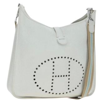 Herm&egrave;s Pre-owned Vintage Schoudertas - Dames - Pre-owned - Wit - Maat: ONE Size Leer