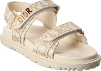Dior Dioract Canvas & Leather Sandal