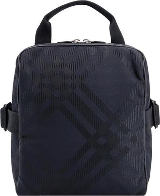 Burberry Zwarte Schoudertas met Dubbele Compartimenten - Heren - Schoudertassen - Zwart - ONE Size - Polyester - Tassen