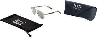 H.I.S Sonnenbrille H.I.S, Herren, dunkelgrau matt, gemustert, Sonnenbrillen Sonnenbrille, Filterkategorie 3, 100% UVA & 100% UVB Schutz, polarisierende Gl&auml;s