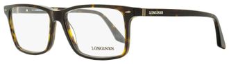 Longines LG5032 Rectangular Acetate Eyeglasses - Dark Havana