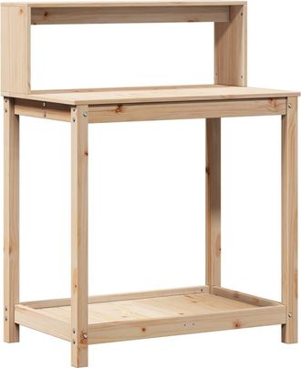 vidaXL Mesa De Plantaci&oacute;n Con Estantes Madera Pino 82,5x50x109,5 Cm Vidaxl