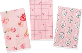 Tiramisu Rosy Whimsy Cotton Kitchen Towel Set