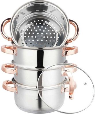 OEM Olla De Vapor Klausberg 5 Piezas 18cm Kb-7727 Oro Rosa