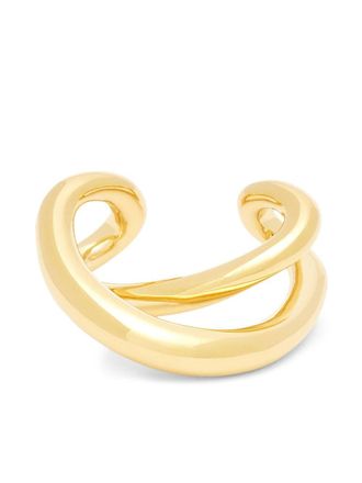 Charlotte Chesnais Initial Ear cuff earring - women - Gold Plated Sterling Silver - One Size