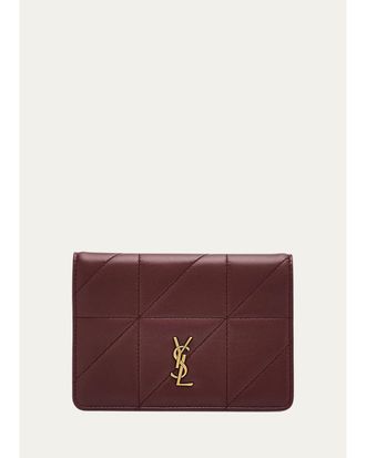 Saint Laurent Jamie Leather Passport Holder