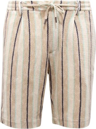 Bob Pablo Gebreide Shorts - Heren - Korte Broeken - Beige - L - Korte Broeken