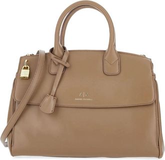 A|X Armani Exchange Womens Jane, Sustainable, Padlock Logo Charm Tote L, Pisco, One Size EU, Pisco, One size
