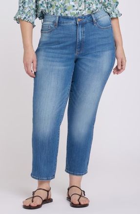 NYDJ Marilyn Floral Pocket Straight Leg Ankle Jeans in Pacifica at Nordstrom, Size 14W