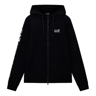 Emporio Armani Zip-throughs, male, Black, Size: XL Zip-through Hoodie