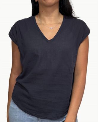 Hartford Tomari Knit T-Shirt In Charcoal