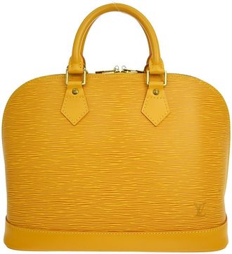 Louis Vuitton Alma Epi Yellow Leather Handbag (Pre-Owned)