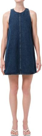 A Gold E Harriet Denim Minidress in Term Dark Inky Red at Nordstrom, Size X-Large