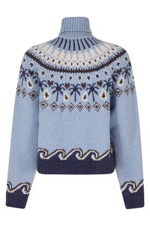 Alanui Sweet Winter Jacquard Virgin Wool Turtleneck