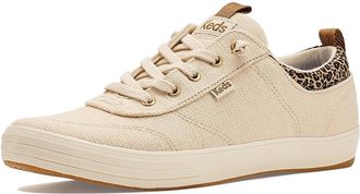 Keds Center III Slip-On Womens Shoes Parchment/Leopard Canvas : 9.5 B - Medium