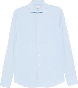 Traiano long-sleeve button-fastening shirt - Blue