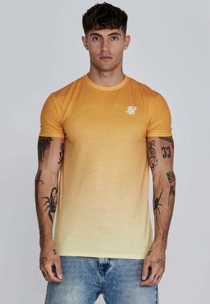 Siksilk T-Shirt SIKSILK Siksilk T-Shirt Fade T-Shirt, Herren, Gr. L, orange, Obermaterial: 95% Polyester PES. 5% Elasthan EL., Shirts T-Shirt