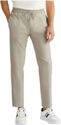 Tommy Hilfiger Slim Elastische Taille Tapered Broek - Heren - Slim Fit Broeken - Groen - W36 - Katoen - Broeken