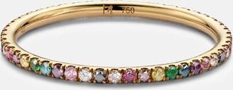 Ileana Makri 18kt gold ring with gemstones