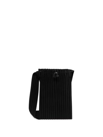 Homme Plissé Issey Miyake pleated messenger bag - men - Polyester - One Size - Black