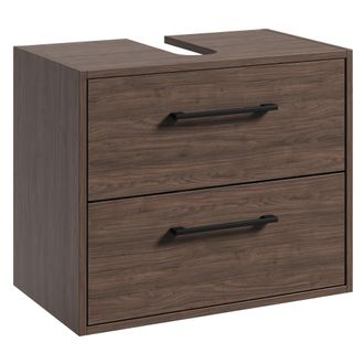 Badplaats Badplaats Mobile Sottolavabo Florence 60 X 35 X 47 Cm - Noce Marrone - Mobile Sottolavabo Con Foro