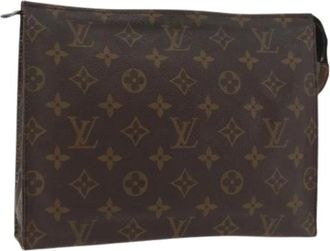 Louis Vuitton Pre-owned Clutches, female, Brown, Size: ONE SIZE Pre-owned Monogram Canvas Pouch