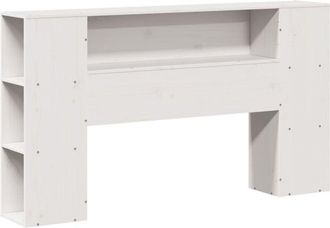 vidaXL Headboard with Storage White 135 cm Solid Wood Pine vidaXL