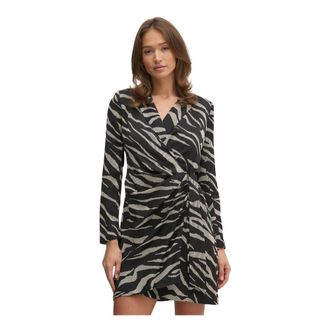 DKNY Dkny, Dames, Jurken, Zwart, Maat: 2XS Poliester