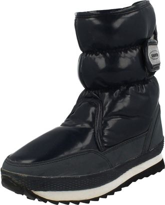 Snowfun Ladies Snowfun Rip Tape Snow Boot 8.886709 - Navy Synthetic - UK Size 6 - EU Size 39 - US Size 8