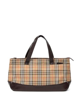 Burberry check-pattern handbag - Neutrals